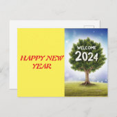 Embrace 2024: Ihnen Erfolg und Wohlstand wünschen Postkarte (Vorne/Hinten)