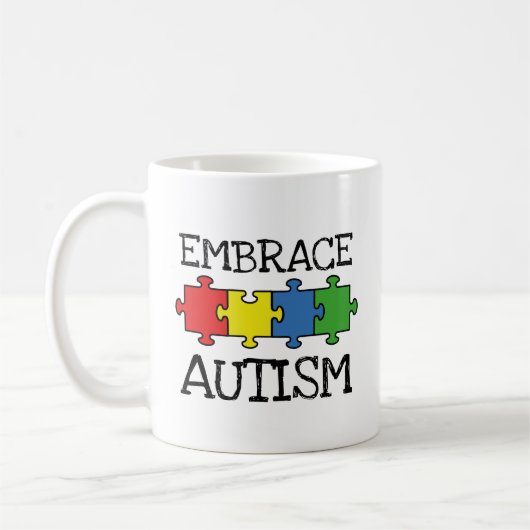 Embrace Autism Kaffee Tasse (Links)