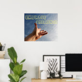 Embrace Challenge Motivierend Poster (Heimbüro)