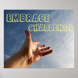 Embrace Challenge Motivierend Poster