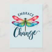 Embrace Change - Artistic Dragonfly Postkarte (Vorderseite)