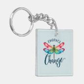 Embrace Change - Artistic Dragonfly Schlüsselanhänger (Vorderseite links)