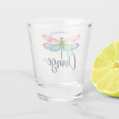 Embrace Change - Artistic Dragonfly Schnapsglas (Rückseite)
