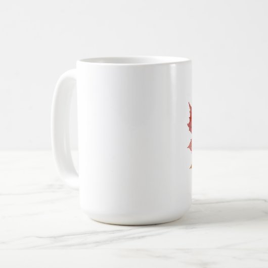 "Embrace Change" Fall Maple Leaf Tasse (Vorderseite Links)