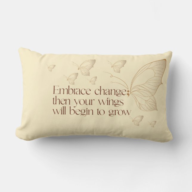 Embrace Change Lumbar Pillow Lendenkissen (Vorderseite)