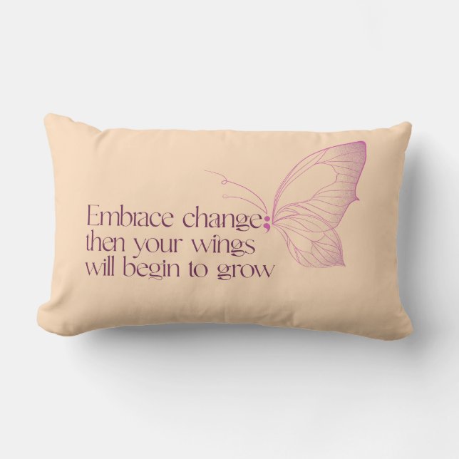Embrace Change Lumbar Pillow Lendenkissen (Vorderseite)