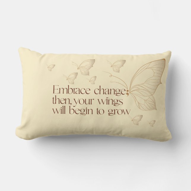 Embrace Change Lumbar Pillow Lendenkissen (Vorderseite)