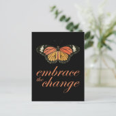 Embrace Change Orange Postkarte (Stehend Vorderseite)