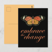 Embrace Change Orange Postkarte (Vorne/Hinten)