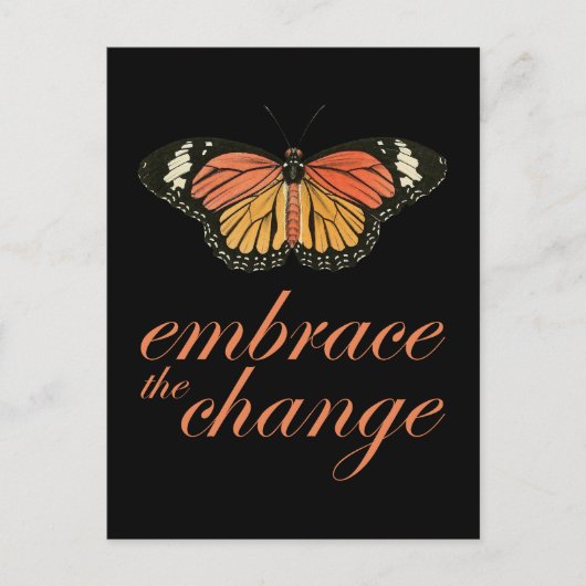 Embrace Change Orange Postkarte (Vorderseite)