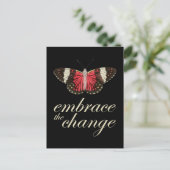 Embrace Change Pink Postkarte (Stehend Vorderseite)