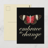 Embrace Change Pink Postkarte (Vorne/Hinten)