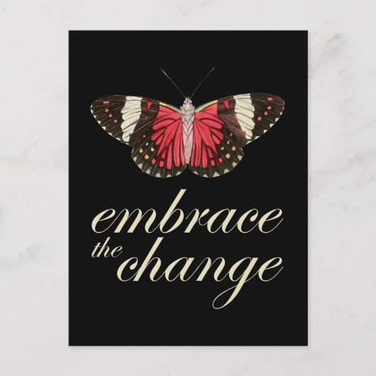 Embrace Change Pink Postkarte (Vorderseite)