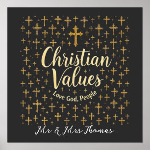 Embrace Christliche Werte: Liebe Gott, Liebe Mensc Poster