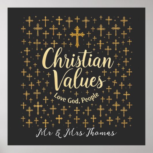 Embrace Christliche Werte: Liebe Gott, Liebe Mensc Poster (Vorne)