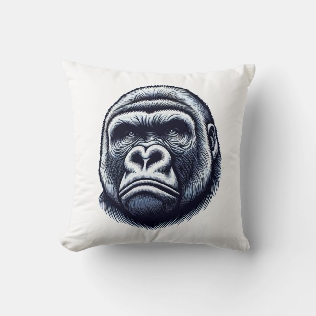 Embrace Comfort: Gorilla-geformtes Speicherschmied Kissen (Vorderseite)
