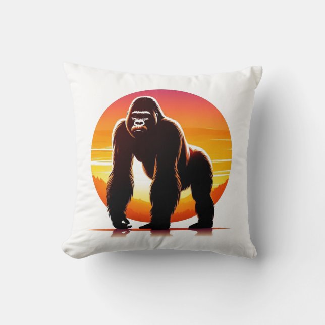 Embrace Comfort: Gorilla-geformtes Speicherschmied Kissen (Vorderseite)