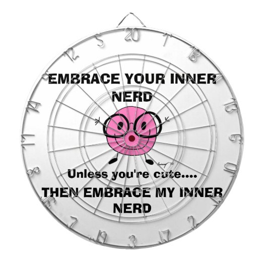 EMBRACE DEIN INNER NERD Dartboard Dartscheibe (vorne)