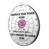 EMBRACE DEIN INNER NERD Dartboard Dartscheibe (Vorderseite rechts)
