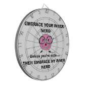 EMBRACE DEIN INNER NERD Dartboard Dartscheibe (Vorderseite Links)