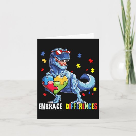 Embrace Differenzen Asd Spectrum Dinosaurier Autis Karte (Vorderseite)