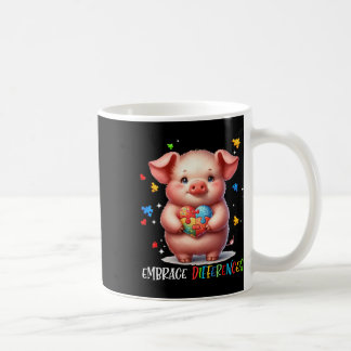 Embrace Differenzen Puzzle Heart Pig Autism Awaren Kaffeetasse