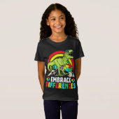 Embrace Differenzen T Rex Dinosaur Autismus Awaren T-Shirt (Vorne ganz)
