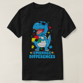 Embrace Differenzen T Rex Dinosaur Autismus Awaren T-Shirt