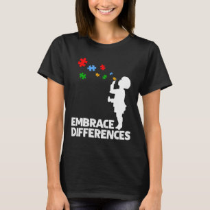 Embrace Differenzen unterstützen Autismus Bewussts T-Shirt