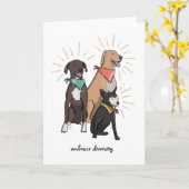 Embrace Diversity Grußkarte Retcue Hund Rassen Karte (Gelbe Blume)