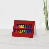 Embrace Diversity Notecard Karte (Vorderseite)