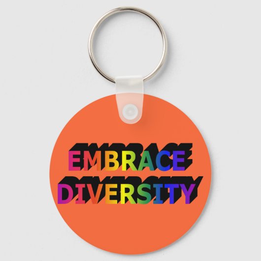 Embrace Diversity (Rainbow) Schlüsselanhänger (Vorderseite)