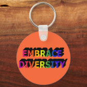 Embrace Diversity (Rainbow) Schlüsselanhänger (Vorderseite)