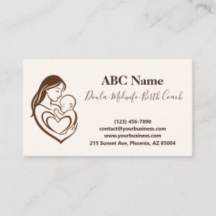 Embrace Doula & Midfrau von Mutter Visitenkarte