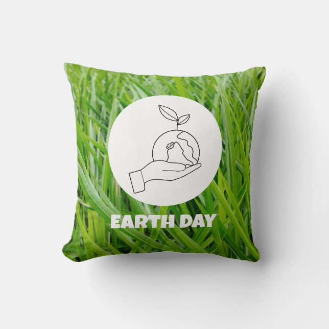 Embrace Earth Day mit Nachhaltigem Stil Kissen (Vorderseite)