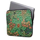 Embrace Elegance: Grüne japanische Blüte Laptopschutzhülle (Vorderseite Links)