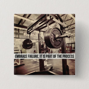 EMBRACE FEHLER. Bodybuilding Workout Motivierend Button