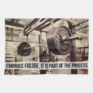 EMBRACE FEHLER. Bodybuilding Workout Motivierend Handtuch