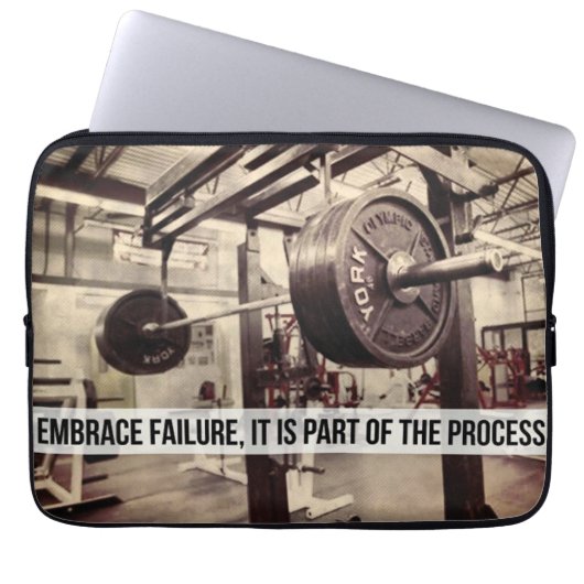 EMBRACE FEHLER. Bodybuilding Workout Motivierend Laptopschutzhülle (Vorderseite)