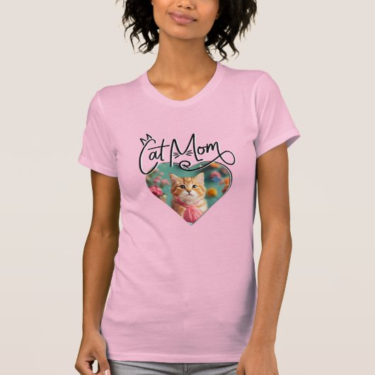 Embrace Feline Liebe mit unserer Adorable Cat Mama T-Shirt (Vorderseite)