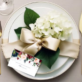 Embrace Florals Wedding | Burgundy Navy Blue Platzkarte