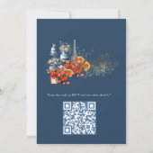 Embrace Französisch Land leben in Pale Blue Einladung (Rückseite)