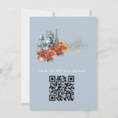 Embrace Französisch Land leben in Pale Blue Einladung (Rückseite)