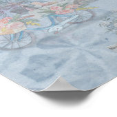 Embrace Französisch Land leben in Pale Blue Poster (Ecke)