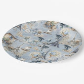 Embrace Französisch Land leben in Raffined Pale Bl Pappteller (Schrägansicht)