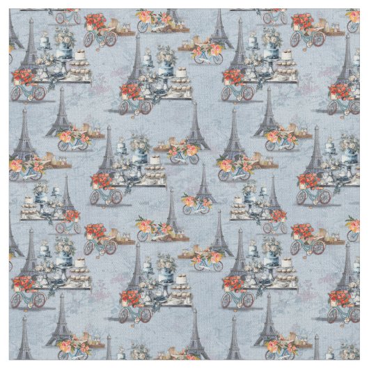 Embrace Französisch Land leben in raffiniertem, bl Stoff (Nahaufnahme)