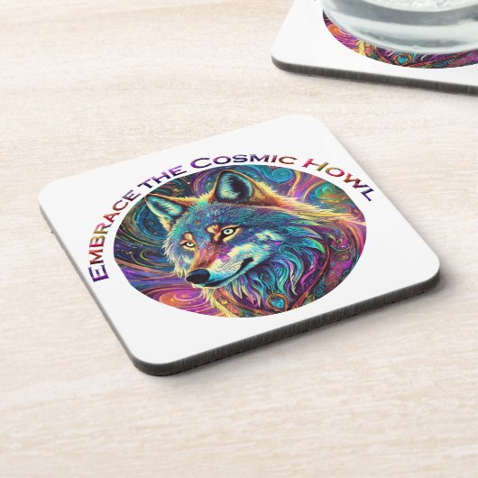 Embrace für den kosmischen Howl Wolf Getränkeuntersetzer (Linke Seite)