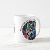 Embrace für den kosmischen Howl Wolf Kaffeetasse (VorderseiteRechts)
