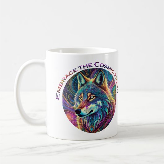 Embrace für den kosmischen Howl Wolf Kaffeetasse (Links)