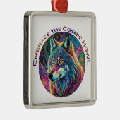 Embrace für den kosmischen Howl Wolf Ornament Aus Metall (Rechts)